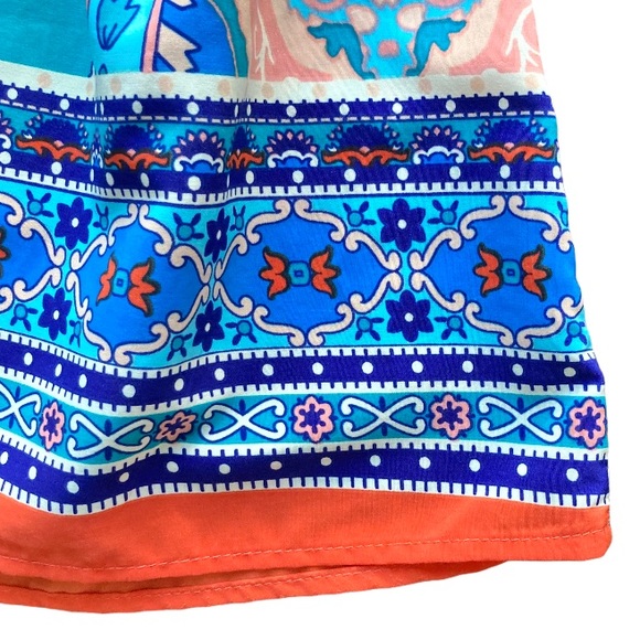 Peach Love California Summer Paisley Blouse Size M - Picture 11 of 14